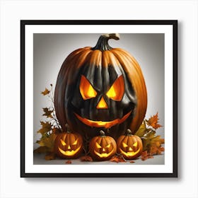 Halloween Pumpkins 6 Art Print