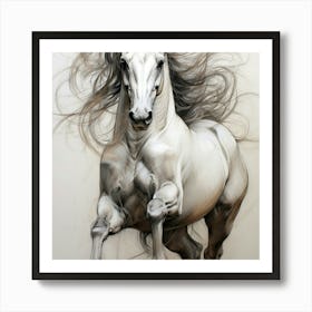 White Horse Art Print