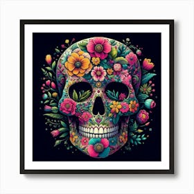A Multitude of Colors in the Skull Garden Art Print