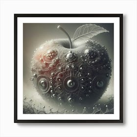 Apple On A Clock Art Print