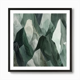 Japanese Watercolour Of Mount Amakarazi 5 Art Print