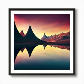 Abstract Landscape - Abstract Stock Videos & Royalty-Free Footage 3 Art Print