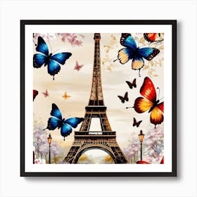 Butterfly Paris 2 Art Print