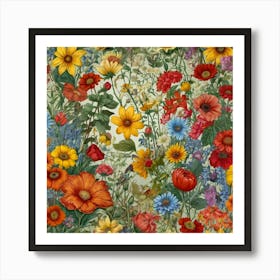 Wild flowers Art Print