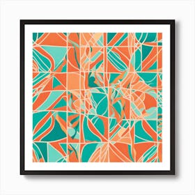 Abstract Pattern Art Inspired By The Dynamic Spirit Of Miami's Streets, Miami murals abstract. 113 Art Print