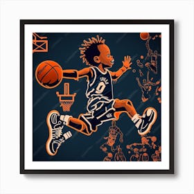 Basketball Player 3 Art Print