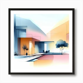 Abstract House Design Art Print