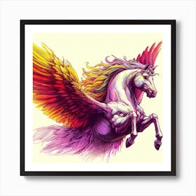 Unicorn With Wings 2 Art Print