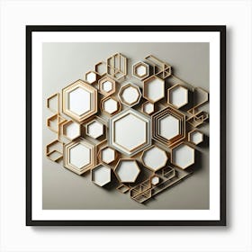 Hexagonal Wall Art Art Print