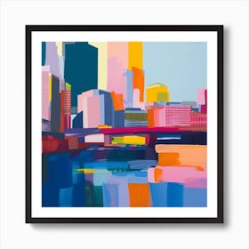 Abstract Travel Collection Boston Massachusetts 1 Art Print