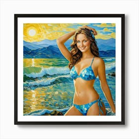 Woman In A Bikini fuk Art Print