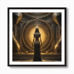 Spiritualism Sf Intricate Artwork Masterpiece Ominous Matte Painting Movie Poster Golden Rati Upscayl 4x Realesrgan X4plus Art Print