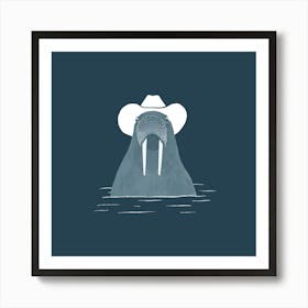Eustace the Cowboy Walrus Art Print