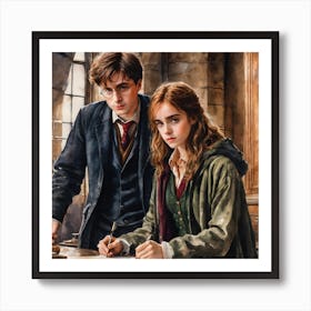 Harry Porter And Friend Art Print