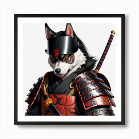 Samurai Dog Art Print