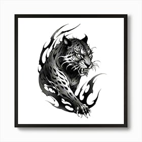 Tiger Tattoo Design Art Print