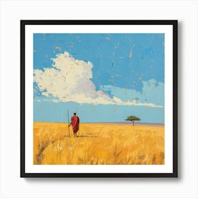 A Masai Mara In Kenya Oil Painting Illustration 1720350606 3 Art Print