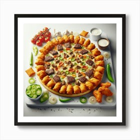 Pizza With Toppings 2 Art Print