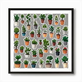 Potted Plants Art Print