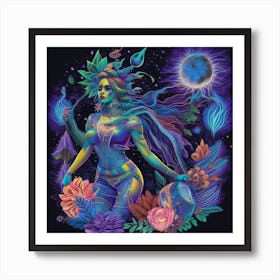 Goddess Of The Night Art Print