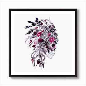 Skull Chief Square Art Print