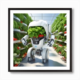 Robot In A Greenhouse 5 Art Print