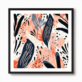 Abstract Floral Pattern 1 Art Print