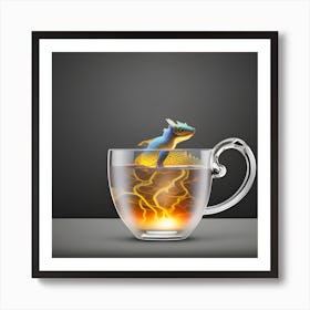 Excuse Me, There Is A Dragon In My Mug! Art Print