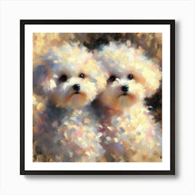 Bichon Frisé dogs 2 Art Print