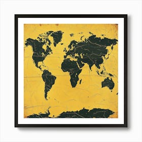 World Map Art 6 Art Print