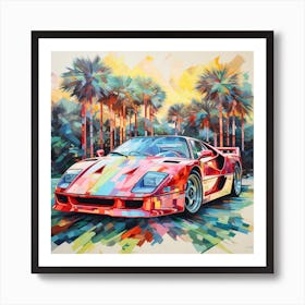 F40 Ferrari Race Art Print