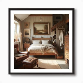 Rustic Bedroom 1 Art Print