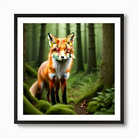 Fox In The Forest 7 Art Print