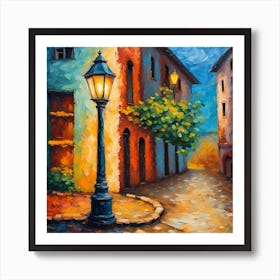 Old Street Lamp Art Print