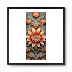 Flowers On A Wall 1 Art Print