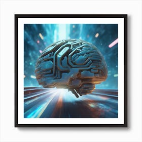 Futuristic Brain 31 Art Print