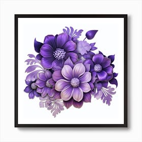 Purple Flowers Poster