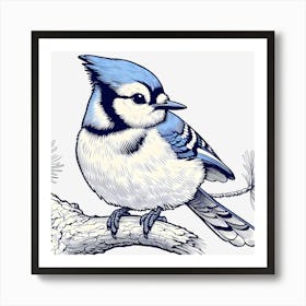 Bluejay ~Reimagined 10 Art Print