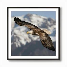 A Breathtaking Image Of An Eagle In Full Flight Art Print