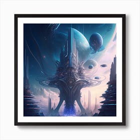 Futuristic City 37 Art Print