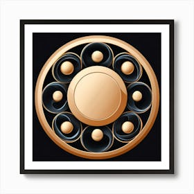 Circle Round Shape Design Graphic Symbol Icon Geometry Figure Form Symmetry Balance Circ (1) Art Print