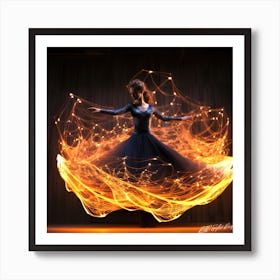 The Dance - Fire Dancer Art Print