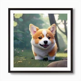 Corgi Puppy 2 Art Print