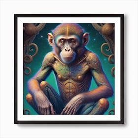 Monkeys In Space Art Print