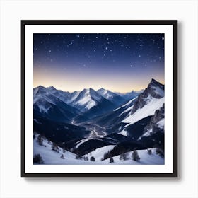 Night In The Mountains 6 Art Print