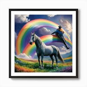 Rainbow Horse 1 Art Print