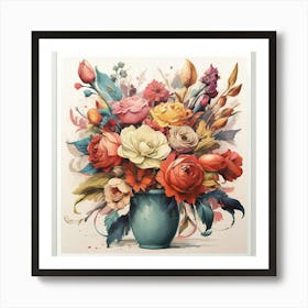 Flowers In A Vase Print Art Print