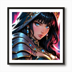 Default A Gracefully Fierce Anime Warrior Princess Her Intrica 1 (5) Art Print