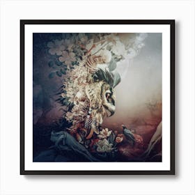 Owl Fantay Square Art Print