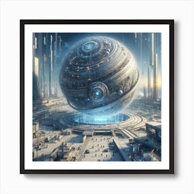 Futuristic City 75 Art Print